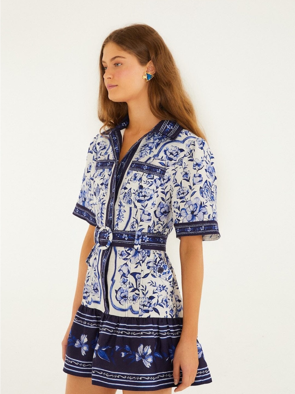 NWT - FARM Rio Off-White Porcelain Garden Mini Dress - current style - Picture 6 of 8